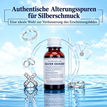 Roztok pro postříbřování, 100ml antifoulingová tekutina na stříbrné šperky, roztok pro oxidaci