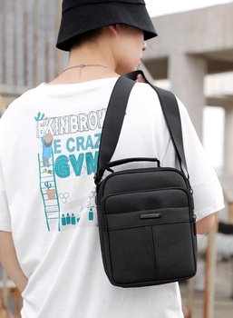 Pánska crossbody taška A-QMZL, malá vodotesná taška cez rameno, náprsná taška, púzdro na mobilné