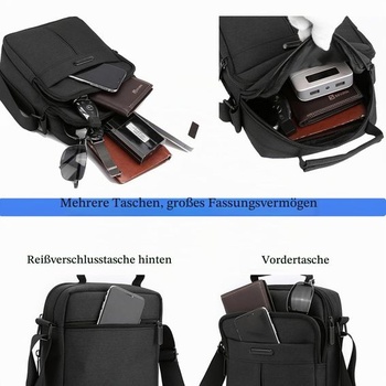 Pánska crossbody taška A-QMZL, malá vodotesná taška cez rameno, náprsná taška, púzdro na mobilné