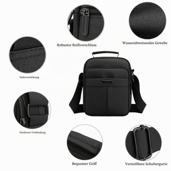 Pánska crossbody taška A-QMZL, malá vodotesná taška cez rameno, náprsná taška, púzdro na mobilné