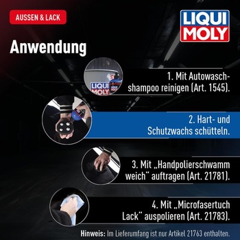 LIQUI MOLY Car Care Tvrdý a ochranný vosk | 500 ml tekutý voskový seniorský tmel s karnaubským