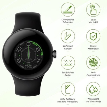 Súprava 2 tvrdených skiel pre Google Pixel Watch 5/4/3/2/1 41 mm, ochranná fólia na displej CLYZ8 -