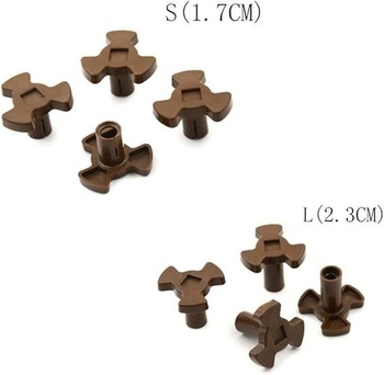 4 x univerzálna spojka otočného taniera pre mikrovlnnú rúru x 4 (nerezová oceľ), príslušenstvo