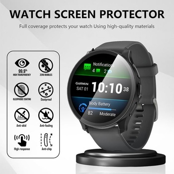 Puzdro Diruite 2 kusy pre ochranný kryt Garmin Venu 3S 41 mm, ultratenké tvrdené sklo PC s HD