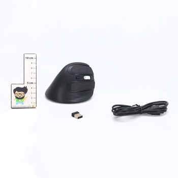 Ergonomická Bluetooth myš TECKNET, 2,4G dobíjacia bezdrôtová vertikálna myš s rozlíšením 4800 DPI,