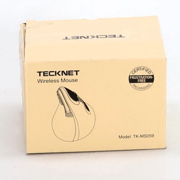 Ergonomická Bluetooth myš TECKNET, 2,4G dobíjacia bezdrôtová vertikálna myš s rozlíšením 4800 DPI,