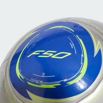 Adidas Unisex Messi Club Ball 5 Strieborná metalíza / Lucid Blue / Solar Yellow