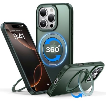 Púzdro QTlier pre iPhone 16 Pro Max, otočné púzdro s 360° stojanom kompatibilné s MagSafe,