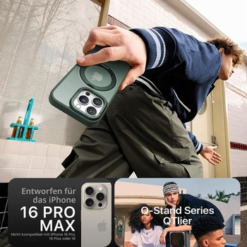 Púzdro QTlier pre iPhone 16 Pro Max, otočné púzdro s 360° stojanom kompatibilné s MagSafe,