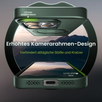 Púzdro QTlier pre iPhone 16 Pro Max, otočné púzdro s 360° stojanom kompatibilné s MagSafe,
