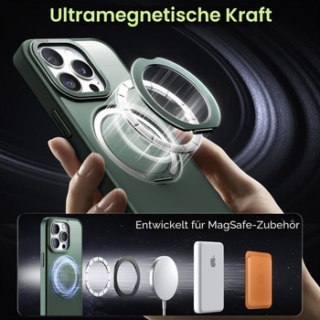 Púzdro QTlier pre iPhone 16 Pro Max, otočné púzdro s 360° stojanom kompatibilné s MagSafe,