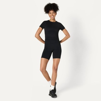 Dámsky športový, priliehavý top FormFlex Slim-Fit na cvičenie, skrátený s krátkym rukávom, veľkosť