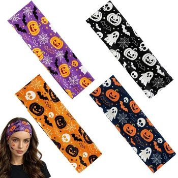 4dielna halloweenska čelenka pre ženy, čelenka na tekvicový…