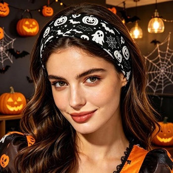 4dielna halloweenska čelenka pre ženy, čelenka na tekvicový kostým
