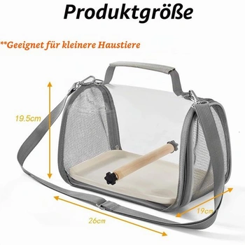 Přepravní taška pro ptáky, přepravní box pro ptáky, plně průhledný, 19 * 26 * 19 cm, přenosný