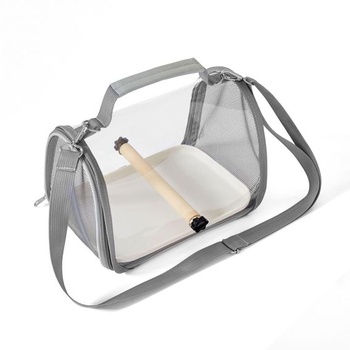 Přepravní taška pro ptáky, přepravní box pro ptáky, plně průhledný, 19 * 26 * 19 cm, přenosný