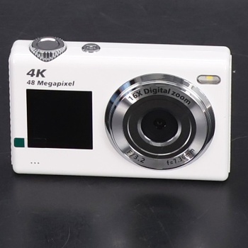 Digitální fotoaparát ARNSSIEN s duální obrazovkou, 4K 48MP autofokus pro vlogging, včetně 32GB
