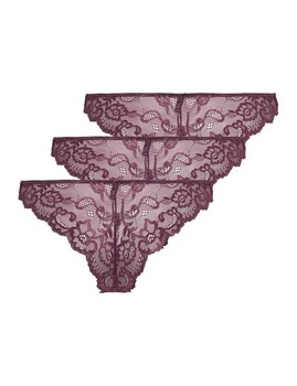 LEN Dámske Onlchloe Lace Glitter Brazil 3-Pack Príslušenstvo Onlchloe Lace Glitter Brazil 3-Pack