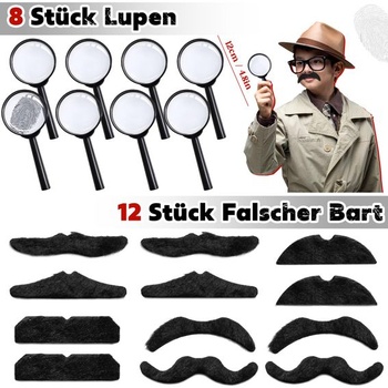 Detská narodeninová sada Tacobear Detective s darčekovými taškami, UV perom, zápisníkom, lupou,