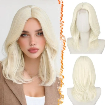 Parochňa BARSDAR 40cm syntetická rovná platinovo blond s…
