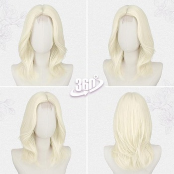 Parochňa BARSDAR 40cm syntetická rovná platinovo blond s ofinou