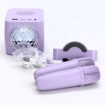Karaoke automat Dislocati s 2 Bluetooth mikrofónmi pre deti, darček pre dievčatá 3-15 rokov, hudobný