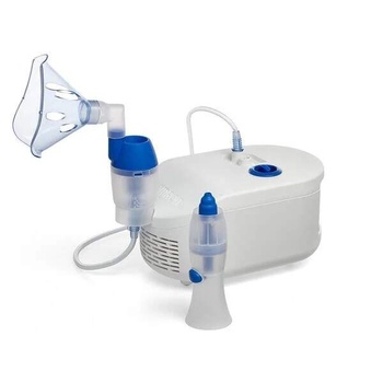 Inhalátor kompresorový OMRON C102 Total + nosová sprcha biely - Rozbalené