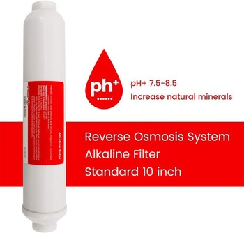 25cm alkalický filtr, pH+, s mineralizovanými kuličkami a kalcitem, pro filtraci vody a systémy