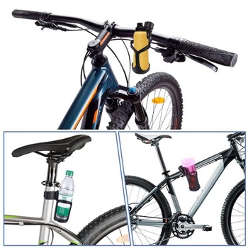 Držiak na nápoje na bicykel, držiak na fľaše pre invalidný vozík, nastaviteľný o 360 stupňov