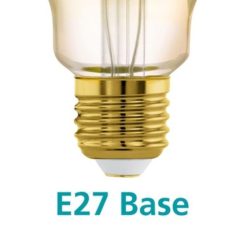EGLO LED E27 stmievateľná, jantárová žiarovka Vintage, STREDNÁ VEĽKOSŤ Ø 14 cm, jantárová, R140