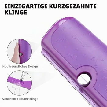 Kartáč na kočky pro krátkou srst a podsadu, fialový