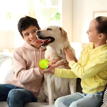 Interaktívna lopta pre psov ALL FOR PAWS, automaticky sa pohybujúca lopta s farebnými LED svetlami,