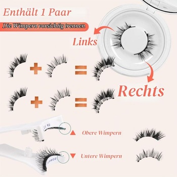 Magnetické řasy, magnetické řasy bez oční linky, s aplikátorem