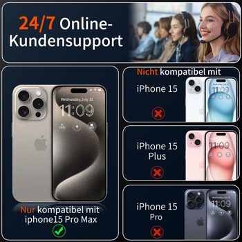Tentoki 2dielne tvrdené ochranné sklo pre iPhone 15 Pro Max, priehľadné