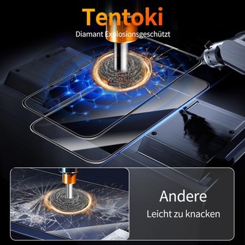 Tentoki 2dílné tvrzené ochranné sklo pro iPhone 15 Pro Max, průhledné