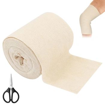 Elastický tubulárny obväz 10,5 cm x 5 m, tubulárny obväz vo farbe kože vrátane nožníc, kompresný obväz