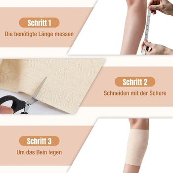 Elastický tubulárny obväz 10,5 cm x 5 m, tubulárny obväz vo farbe kože vrátane nožníc, kompresný obväz