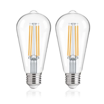 Vonkajšie žiarovky FLSNT so senzorom svetla od súmraku do úsvitu, nahrádzajú 60W, 7W ST64 E27 LED
