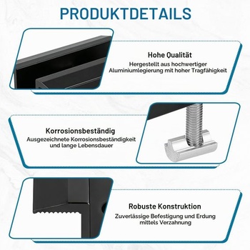EXLECO 10 x Středové svorky pro balkonové elektrárny 30-42 mm Svorky pro solární moduly 10