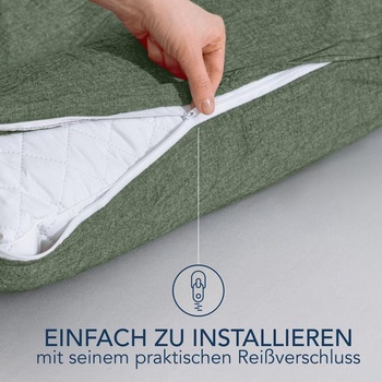 Obliečka na vankúš Dreamzie 40x60 cm, sada 2 kusov - 100% praná bavlna, zelená, certifikovaná