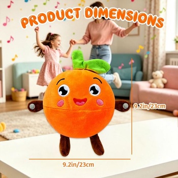 Interaktívna hudobná plyšová hračka s dotykovým senzorom, oranžová plyšová hračka
