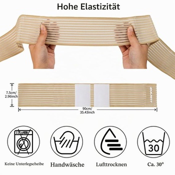 Kompresný elastický obväz EULANT 90 cm, elastický obväz/obväz na lakeť/elastický kompresný obväz na