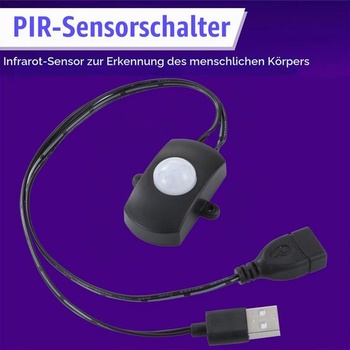 Greluma 1 kus DC 5-24V 2A mini PIR senzor pohybu, detektor přítomnosti pro DIY LED osvětlení, PIR
