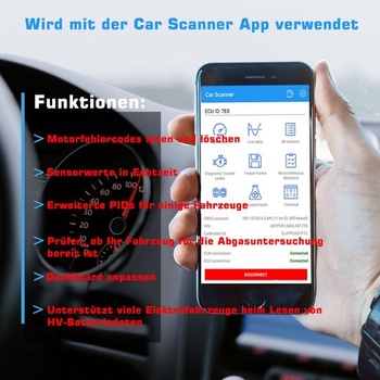 Veepeak OBDCheck BLE Bluetooth OBD II diagnostický nástroj pre čítačku kódov do auta kompatibilný s