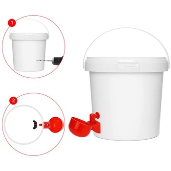 QWORK® 6 automatických napáječek pro kuřata s vrtákem - vysokokapacitní a nepropustný dávkovač vody