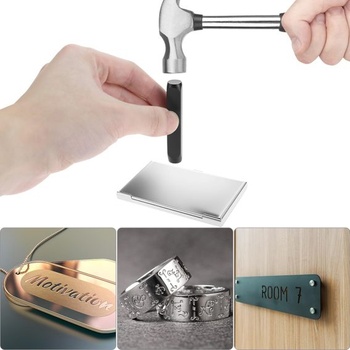 Sada 36 číslic a písmenných pečiatok QWORK®, 8mm oceľové pečiatky A-Z, 0-9, písmenné pečiatky, na kov,