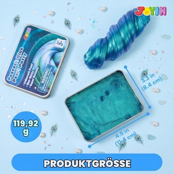 JOYIN Peacock Blue Perleťově měnící se modelovací hlína, pružinový sliz pro děti, senzorické hračky