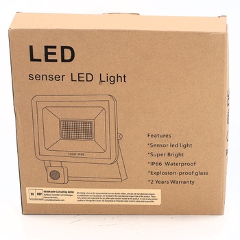 LED žiarič s detektorom Blivrig čierny 100 W