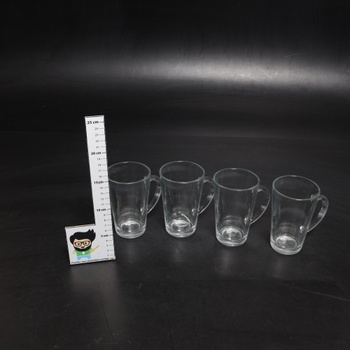 Glasmark KROSNO 1992 Sada pohárov na kávu, čaj, poháre s uchom, 6 kusov, 300 ml, káva, čaj, latte,