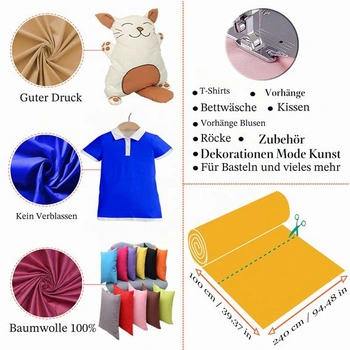 Látka Virginia Tex, prodává se v metráži, 100% bavlna, velká šíře 240 cm, certifikace 100% Oeko-Tex
